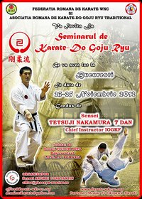 afis Seminarul de Karate-Do Goju Ryu