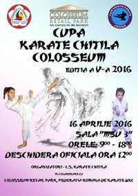 afis Cupa Karate Chitila Colosseum - Editia a V-a 2016