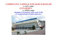 afis CAMPIONATUL NATIONAL SCOLAR DE KARATE-DO - CUPA RESITA 2018